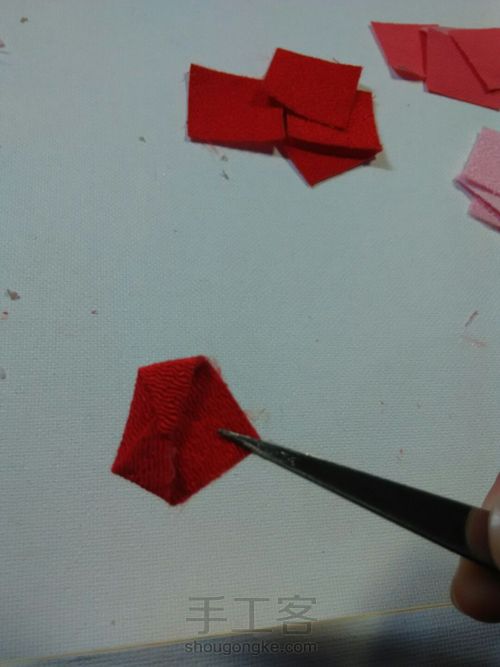 绉布玫瑰🌹 第3步