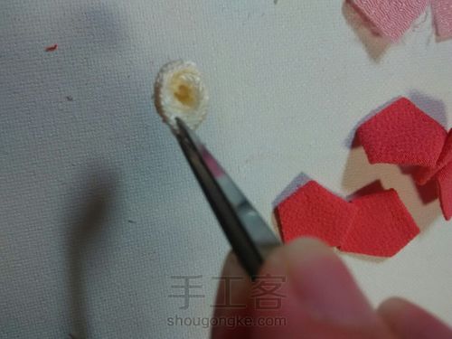 绉布玫瑰🌹 第6步