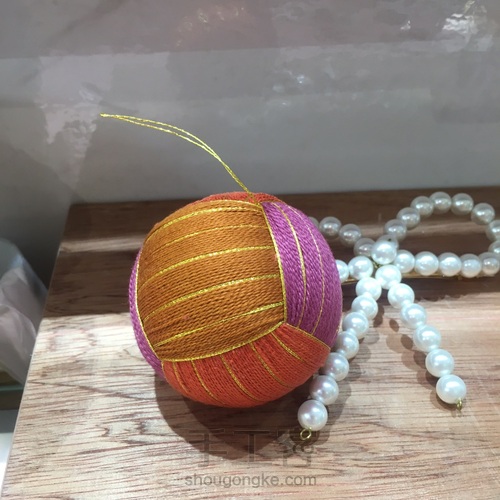 手鞠球。 第5步