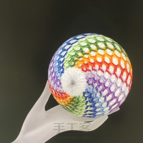 彩虹手鞠 第1步