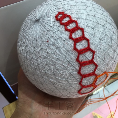 彩虹手鞠 第9步