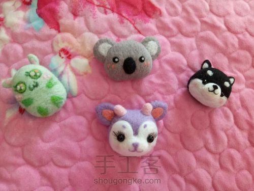 羊毛毡小动物胸针大集合(二) 第1步