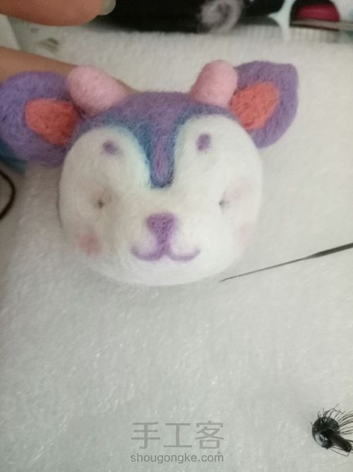 羊毛毡小动物胸针大集合(二) 第21步