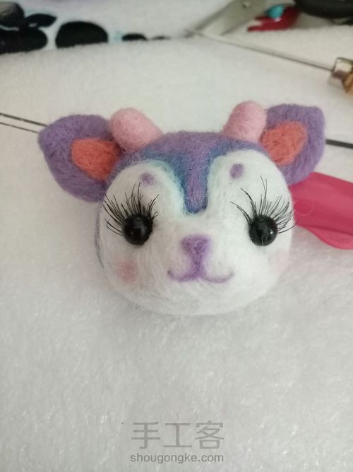羊毛毡小动物胸针大集合(二) 第23步