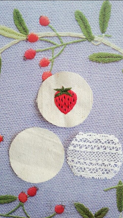 清新可爱的刺绣小吊件 第3步