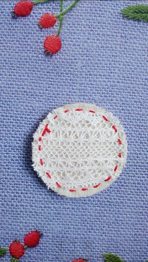 清新可爱的刺绣小吊件 第7步