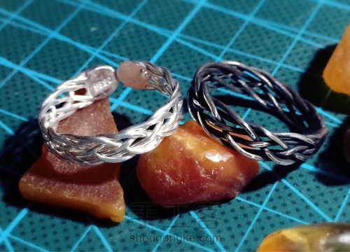 素雅手工六股辫纯银戒 第6步