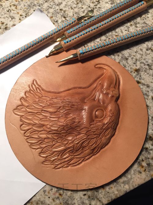 皮雕压擦器使用带雕刻 第15步