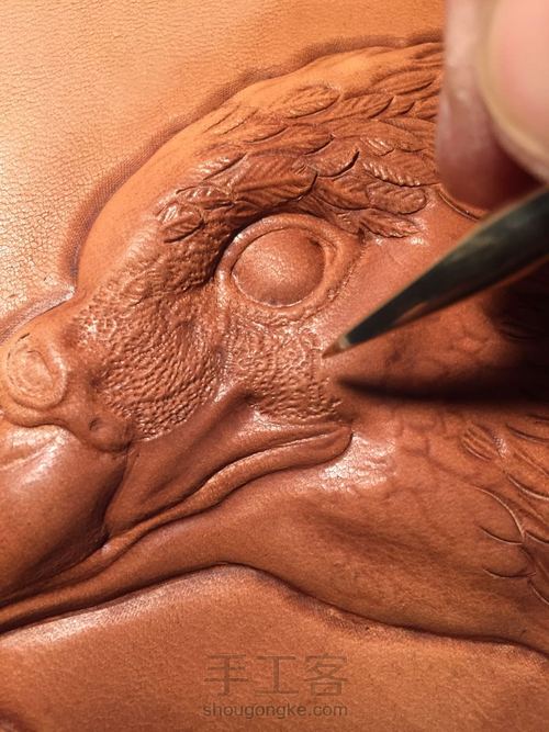 皮雕压擦器使用带雕刻 第16步