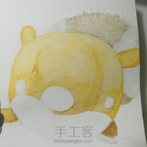 【原创】水彩•两只毛绒小松鼠 第11步