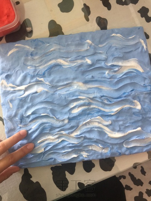 宝宝手脚印画 海底世界 第3步