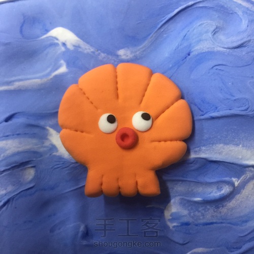 宝宝手脚印画 海底世界 第5步