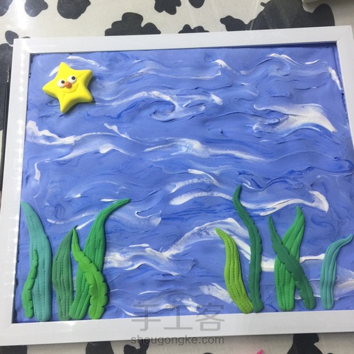 宝宝手脚印画 海底世界 第6步