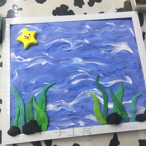 宝宝手脚印画 海底世界 第7步