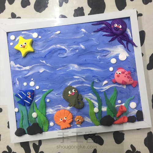 宝宝手脚印画 海底世界 第12步