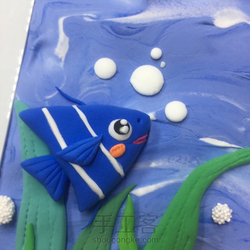 宝宝手脚印画 海底世界 第10步