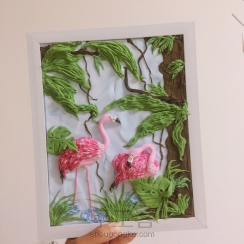 火烈鸟装饰画 flamingo 第9步