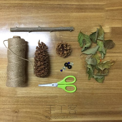 自然风~猫头鹰挂饰 第2步