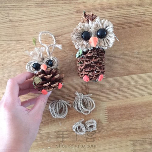 自然风~猫头鹰挂饰 第7步