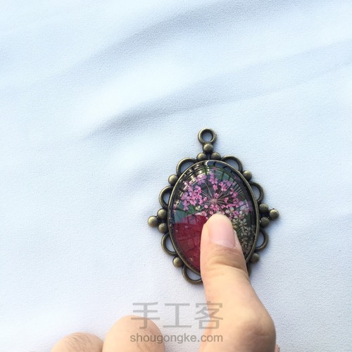 干花宝石项链 第9步