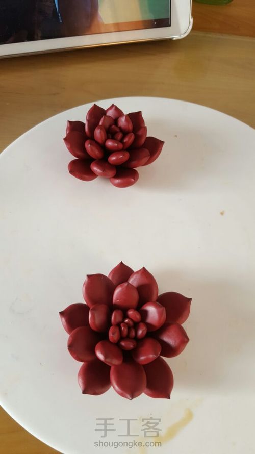 软陶多肉盆栽血色因地卡 第13步