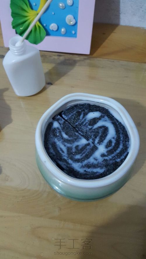 软陶多肉盆栽血色因地卡 第15步