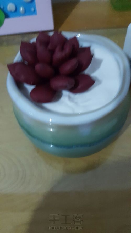 软陶多肉盆栽血色因地卡 第17步