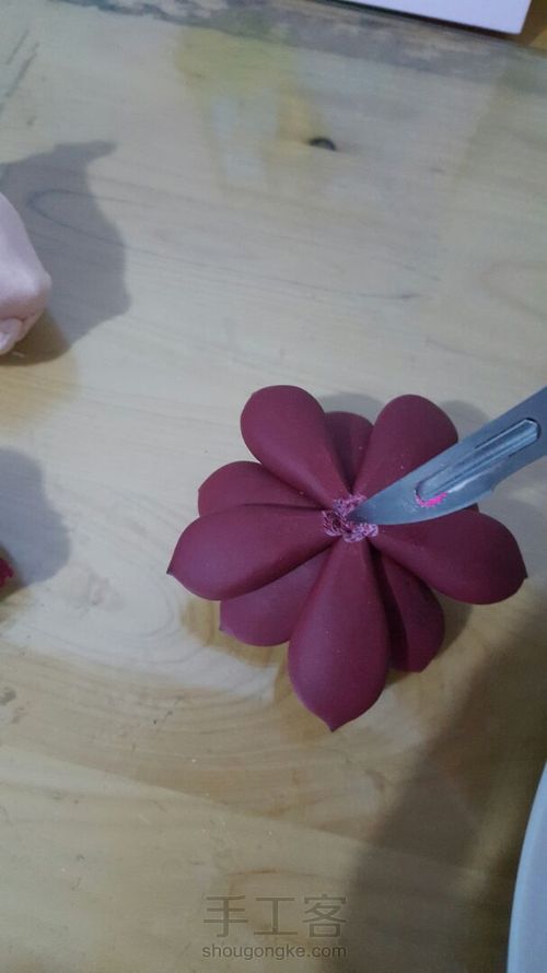 软陶多肉盆栽血色因地卡 第18步