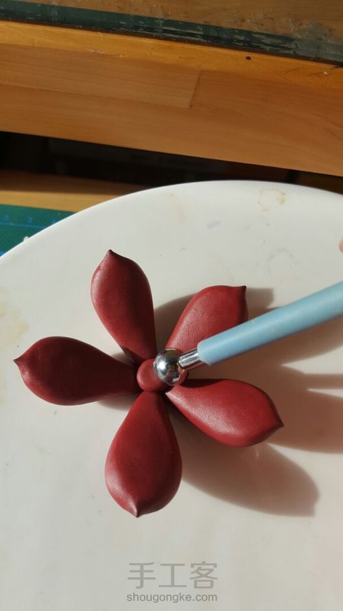 软陶多肉盆栽血色因地卡 第7步