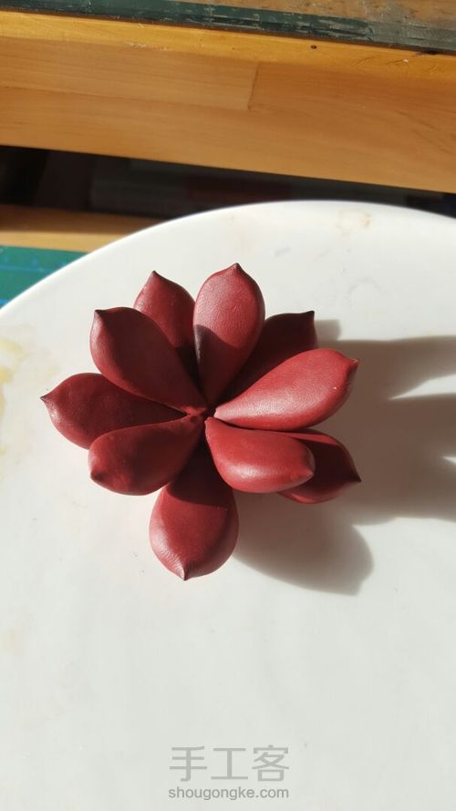 软陶多肉盆栽血色因地卡 第8步
