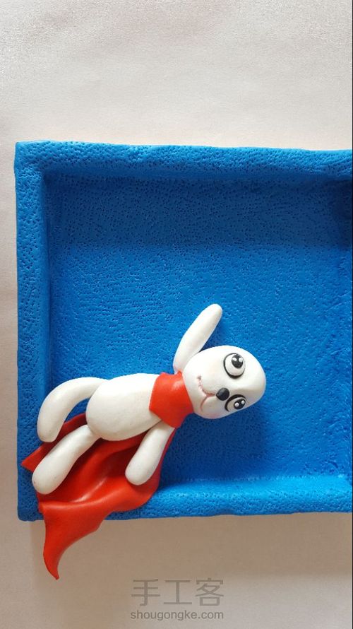 粘土/软陶插画飞向太空的小狗 第16步