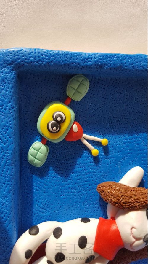 粘土/软陶插画飞向太空的小狗 第26步