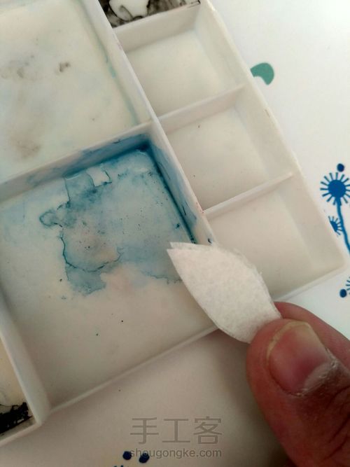 卫生纸做兰水仙 第5步