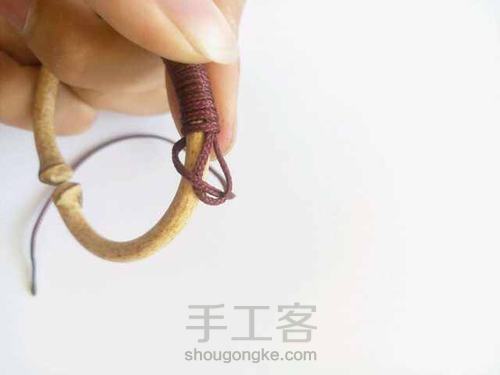 做藤的老师。手工绕线教程 第9步