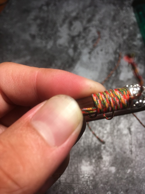 【西藏鸡血藤制作绕线】变废为宝 第13步