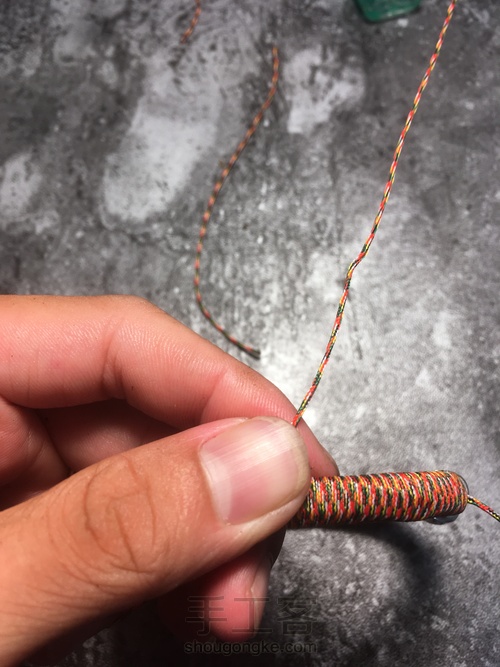 【西藏鸡血藤制作绕线】变废为宝 第14步