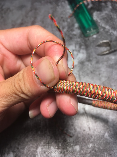 【西藏鸡血藤制作绕线】变废为宝 第16步