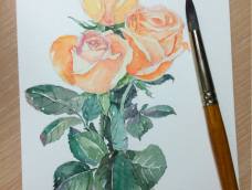 有爱就画一朵玫瑰花吧