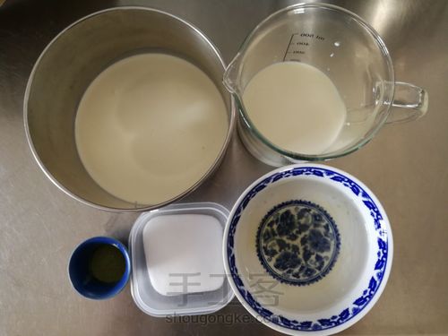 抹茶布丁 第1步