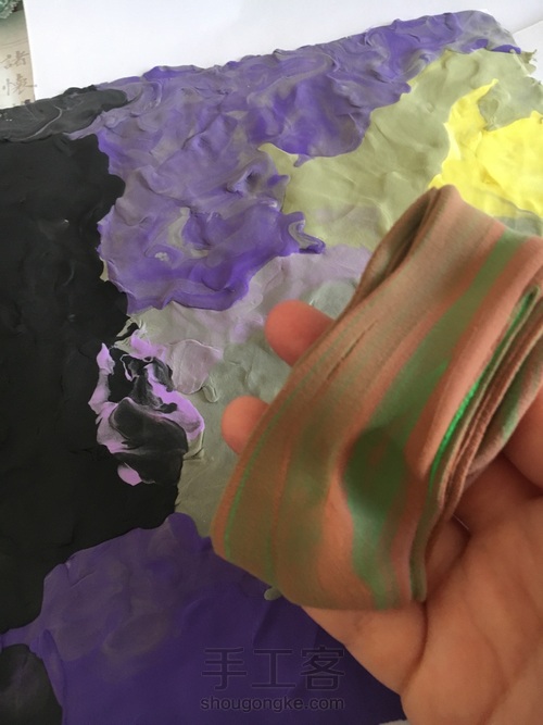 模仿手工课里的一个姐姐做的装饰画 第4步