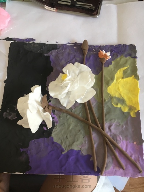 模仿手工课里的一个姐姐做的装饰画 第5步