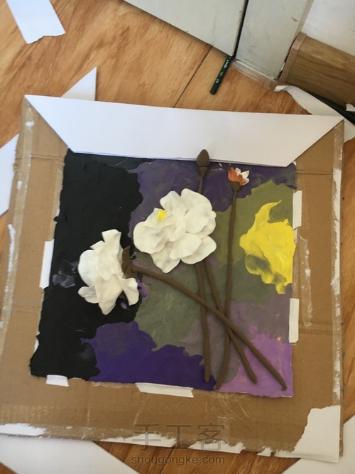 模仿手工课里的一个姐姐做的装饰画 第10步