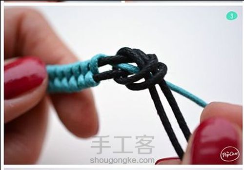 極簡編繩手鏈！【轉】 第4步