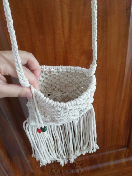 纯手工编织流苏小挎包（挂毯编织法） 第10步