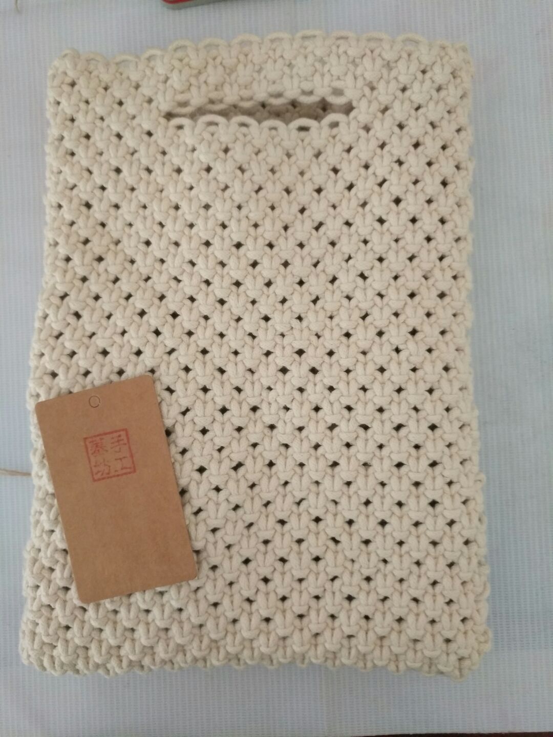 超简单的一款编织手提包