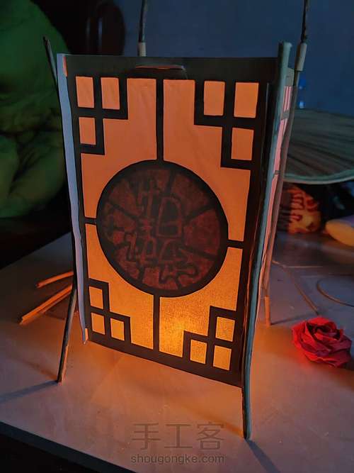 「纸艺」生日灯笼 第13步