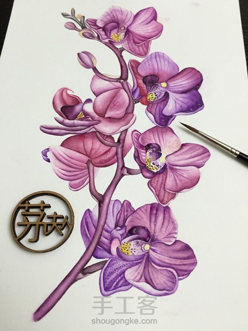 零基础自学水彩不到1年时间竟能画成这样!! 第51步