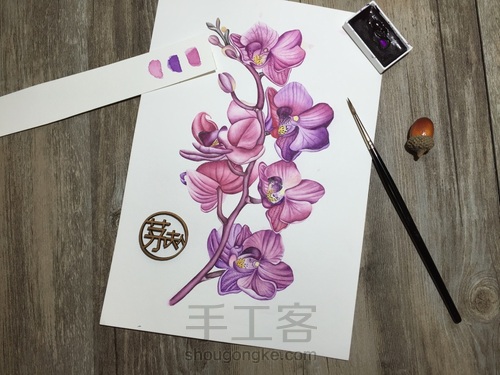 零基础自学水彩不到1年时间竟能画成这样！！ 第53步