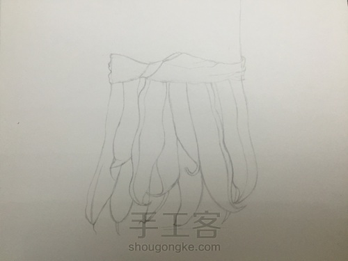 只需3步，零基础小白也能画出这捆四季豆！ 第3步