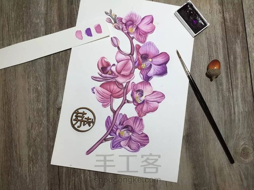 颜料篇丨如何掌控水彩画的水份? 第9步